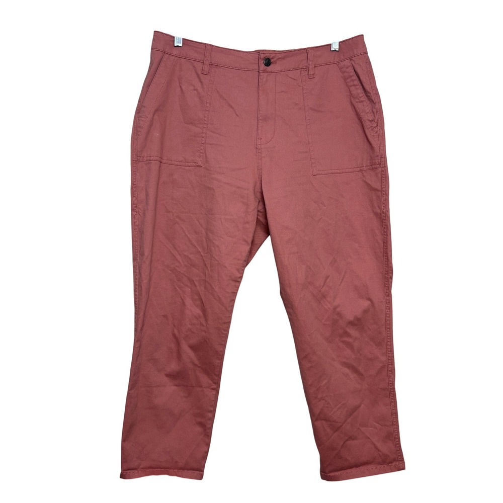 DKNY JEANS Womens Rose Pink Utility Crop Capri Pants Size‎ 32 Cute Chic Kidcore